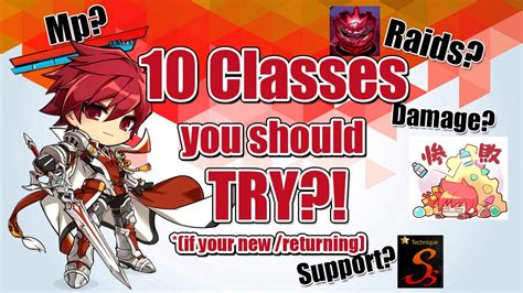 10 Classes you should try out if your new to the game .